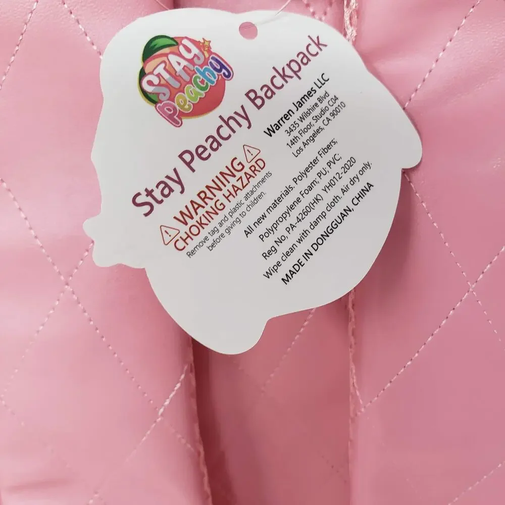 NEW! Stay Peachy 2020 Backpack Pink Heart Cutout Detail